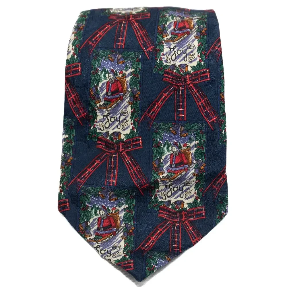 Robert Talbott Christmas Designer 100% Silk Neck Tie Necktie Made In Italy